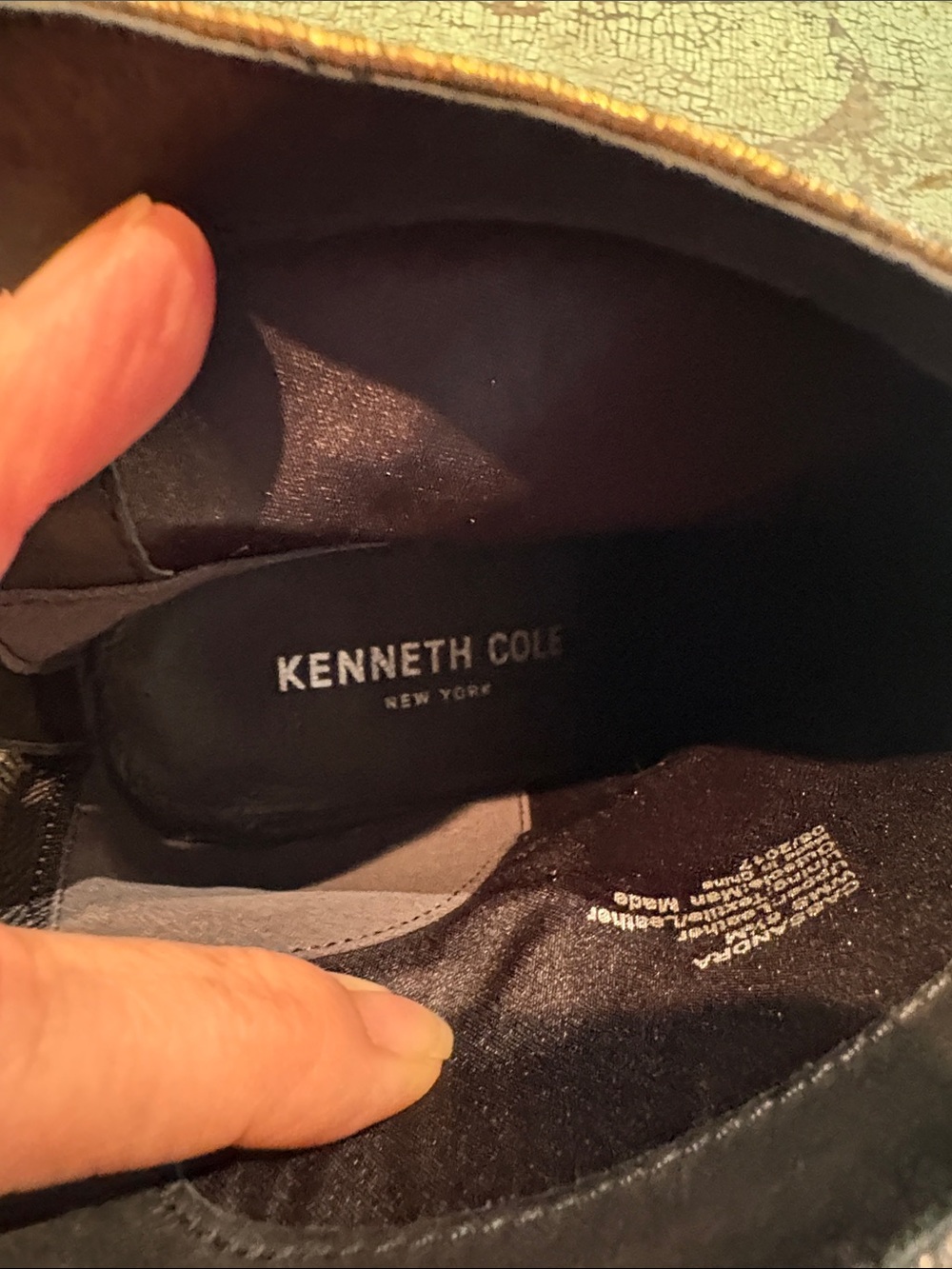 Kenneth Cole Cassandra Two-Tone Metallic Gold & Silver Leather Boots Size 6.5M - Picture 8 of 8